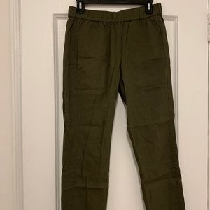 Theory Korene Crop Linen Trousers